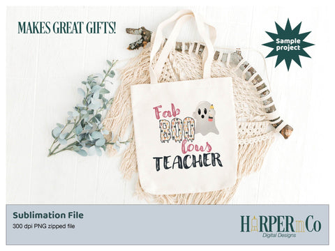 Fab Boo lous teacher SVG PNG Cut EPS File SVG HarperNCo 