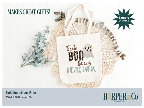 Fab Boo lous teacher SVG PNG Cut EPS File SVG HarperNCo 