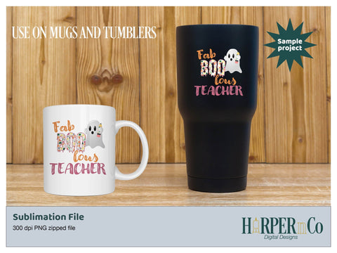 Fab Boo lous teacher SVG PNG Cut EPS File SVG HarperNCo 