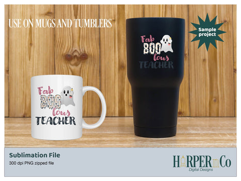 Fab Boo lous teacher SVG PNG Cut EPS File SVG HarperNCo 