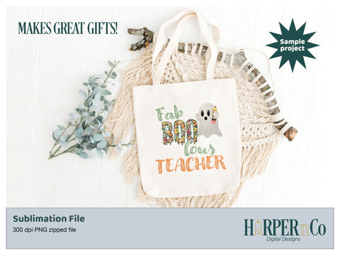 Fab Boo lous teacher SVG PNG Cut EPS File SVG HarperNCo 