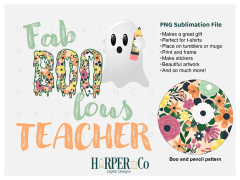 Fab Boo lous teacher SVG PNG Cut EPS File SVG HarperNCo 