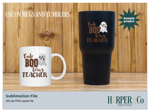 Fab Boo lous teacher SVG PNG Cut EPS File SVG HarperNCo 