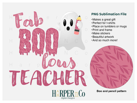 Fab Boo lous teacher SVG PNG Cut EPS File SVG HarperNCo 