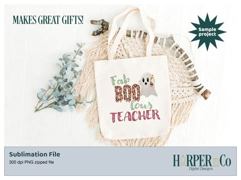 Fab Boo lous teacher SVG PNG Cut EPS File SVG HarperNCo 