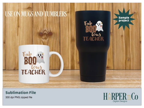 Fab Boo lous teacher SVG PNG Cut EPS File SVG HarperNCo 