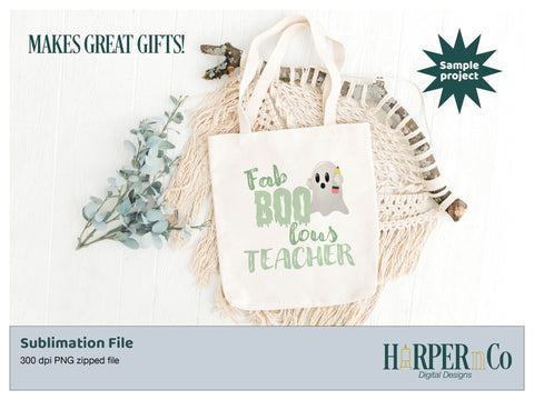 Fab Boo lous teacher SVG PNG Cut EPS File SVG HarperNCo 