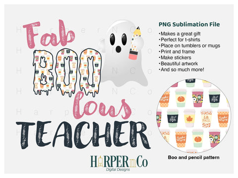 Fab Boo lous teacher SVG PNG Cut EPS File SVG HarperNCo 