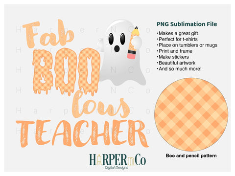 Fab Boo lous teacher SVG PNG Cut EPS File SVG HarperNCo 