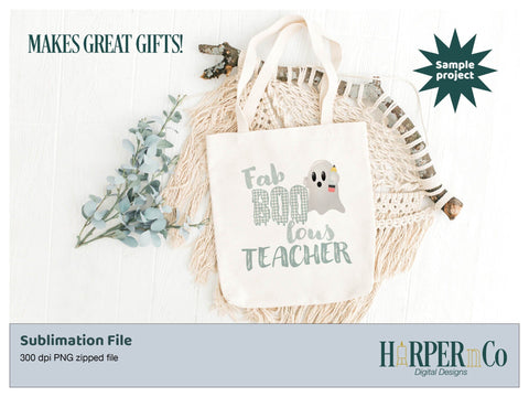 Fab Boo lous teacher SVG PNG Cut EPS File SVG HarperNCo 