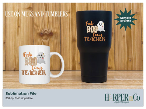 Fab Boo lous teacher SVG PNG Cut EPS File SVG HarperNCo 