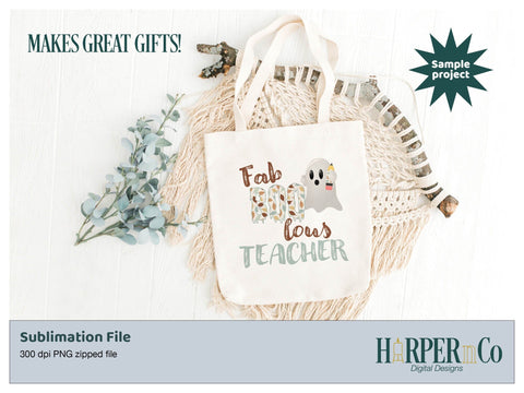 Fab Boo lous teacher SVG PNG Cut EPS File SVG HarperNCo 