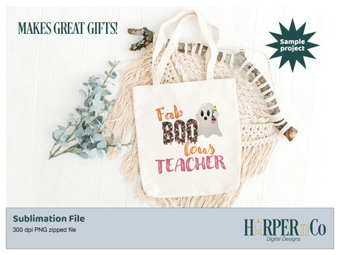 Fab Boo lous teacher SVG PNG Cut EPS File SVG HarperNCo 