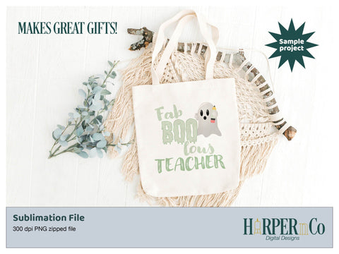 Fab Boo lous teacher SVG PNG Cut EPS File SVG HarperNCo 