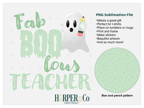 Fab Boo lous teacher SVG PNG Cut EPS File SVG HarperNCo 