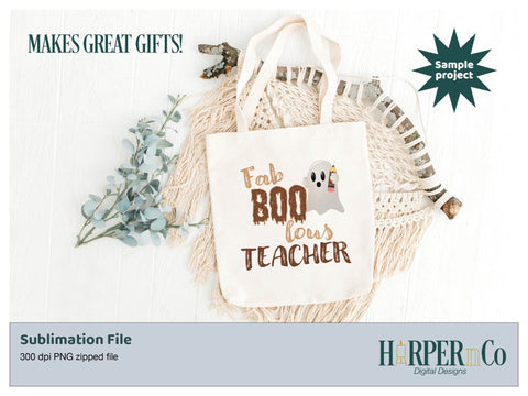 Fab Boo lous teacher SVG PNG Cut EPS File SVG HarperNCo 