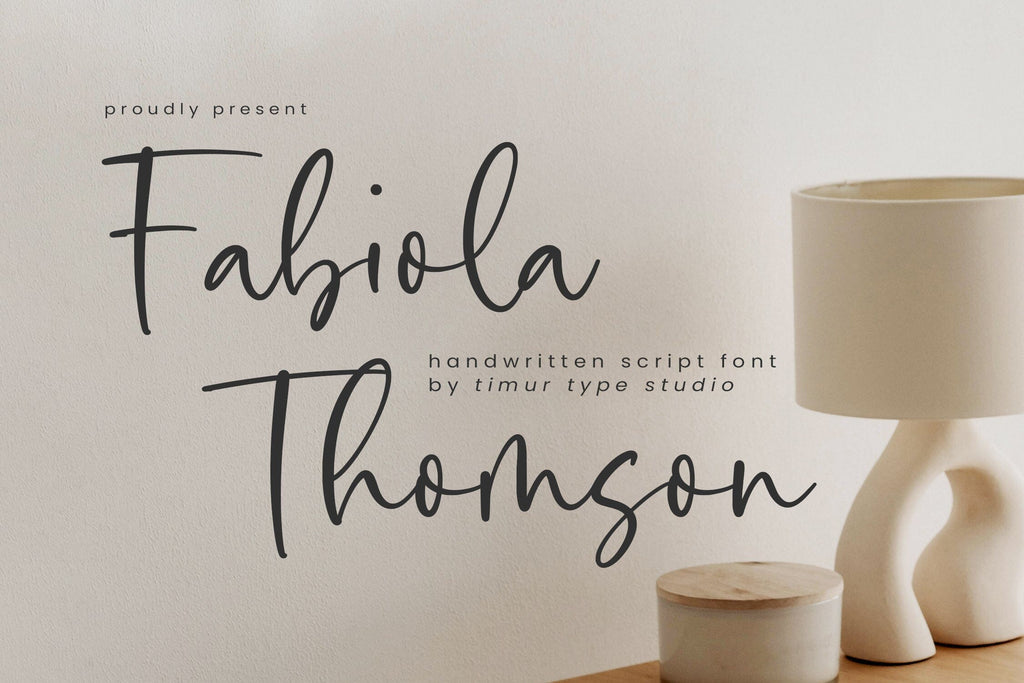 Fabiola Thomson - Handwritten Script Font - So Fontsy
