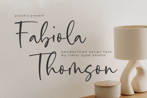 Fabiola Thomson - Handwritten Script Font Font Timur type 