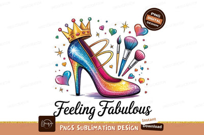 Fabulous High Heel Crown Beauty Items Sublimation Designangry 