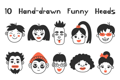 Face Doodles PNG Clipart Sublimation Rin Green 