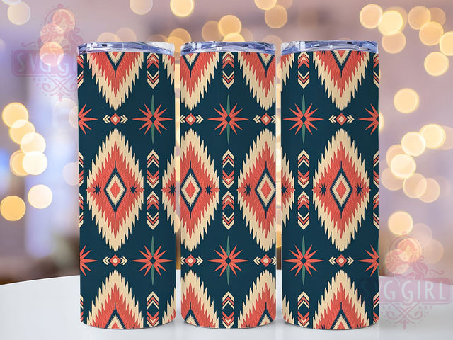 Faded Southwestern Pattern Tumbler, Pattern Tumbler, Rustic 20oz Wrap, Sublimation Design, Stylish Gift Idea, Tribal Pattern Wrap, Desert Western Tumbler Sublimation SvggirlplusArt 
