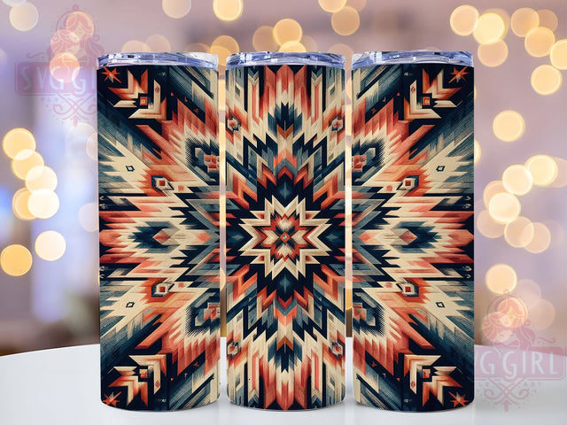 Faded Southwestern Pattern Tumbler, Pattern Tumbler, Rustic 20oz Wrap, Sublimation Design, Stylish Gift Idea, Tribal Pattern Wrap, Desert Western Tumbler Sublimation SvggirlplusArt 