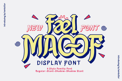 Fael Maoof - Display Font Font twinletter 