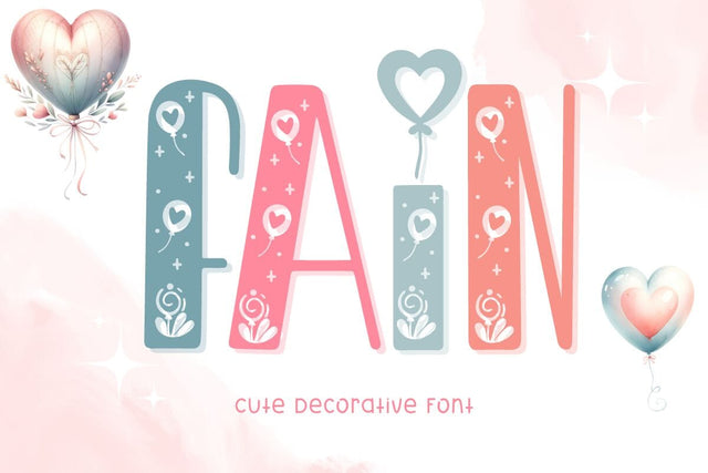 Fain - Cute Decorative Font Font AnningArts Design 