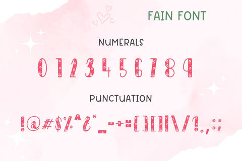 Fain - Cute Decorative Font Font AnningArts Design 