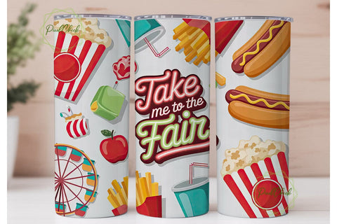 Fair Fun 20oz Tumbler Wrap Sublimation PixelChick 