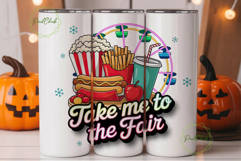 Fair Fun 20oz Tumbler Wrap Sublimation PixelChick 