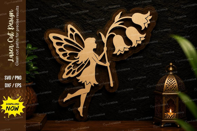 Fairy Bell Branch Laser Cut Svg Design SVG Regulrcrative 