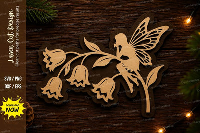 Fairy Bell Flower Laser Cut Svg Design SVG Regulrcrative 