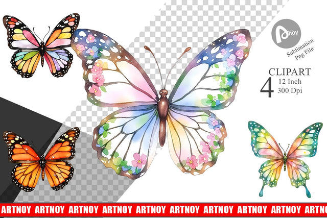 Fairy Butterfly Clipart Sublimation artnoy 
