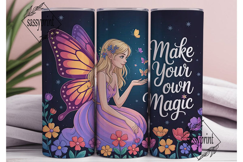 Fairy Butterfly Magic Tumbler Wrap Sublimation sassyprint 