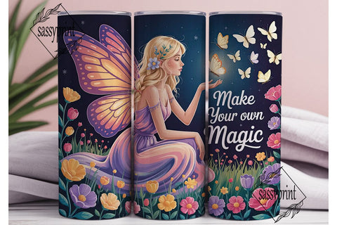 Fairy Butterfly Magic Tumbler Wrap Sublimation sassyprint 