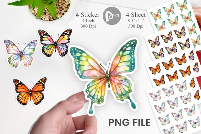 Fairy Butterfly Sticker Sublimation artnoy 