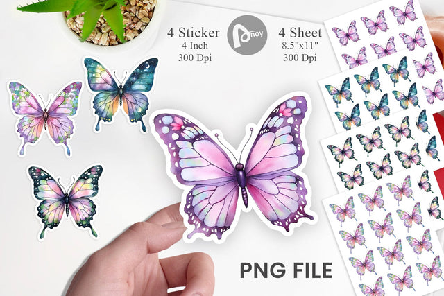 Fairy Butterfly Sticker Sublimation artnoy 