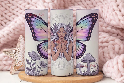 Fairy Butterfly Wings 20oz Tumbler Wrap Sublimation DesignSVG 