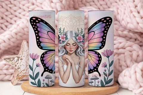 Fairy Butterfly Wings 20oz Tumbler Wrap Sublimation DesignSVG 