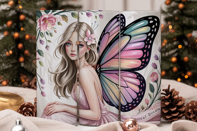 Fairy Butterfly Wings 20oz Tumbler Wrap Sublimation DesignSVG 