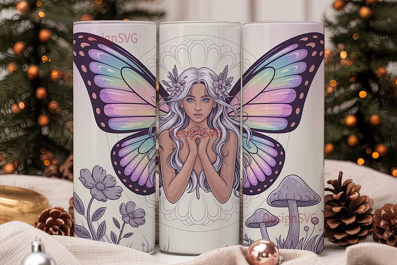 Fairy Butterfly Wings 20oz Tumbler Wrap Sublimation DesignSVG 