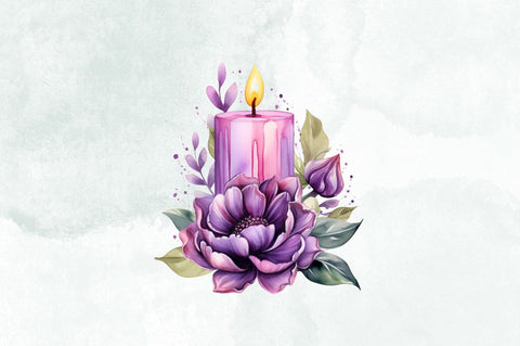 Fairy Candle Flower Watercolor Clipart Bundle Sublimation Designangry 