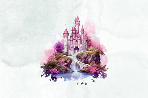 Fairy Castle of Mermaid Clipart Bundle Sublimation Designangry 