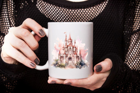 Fairy Castle Watercolor Clipart Bundle Sublimation Designangry 