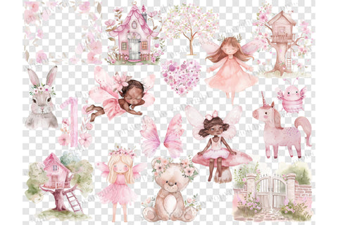 Fairy Clipart Bundle | Baby Shower Graphics Set SVG GlamArtZhanna 