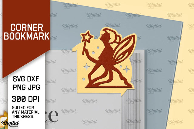 Fairy Corner Bookmark Paper Cut. Corner Bookmark SVG SVG Evgenyia Guschina 