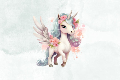 Fairy Cute Unicorn Sublimation Clipart Bundle Sublimation Designangry 