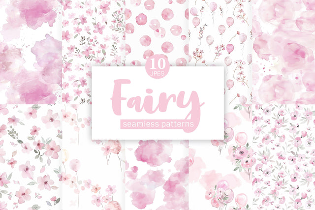 Fairy Digital Paper | Fairytale Seamless Pattern Digital Pattern GlamArtZhanna 