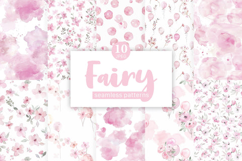 Fairy Digital Paper | Fairytale Seamless Pattern Digital Pattern GlamArtZhanna 